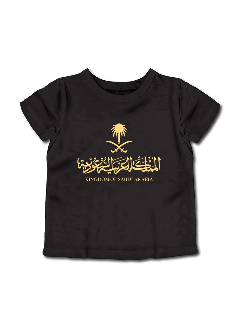 Lowha Kids & Teens Cotton T-Shirt for Saudi National Day or Everyday Saudi Pride Wear for Boys & Girls