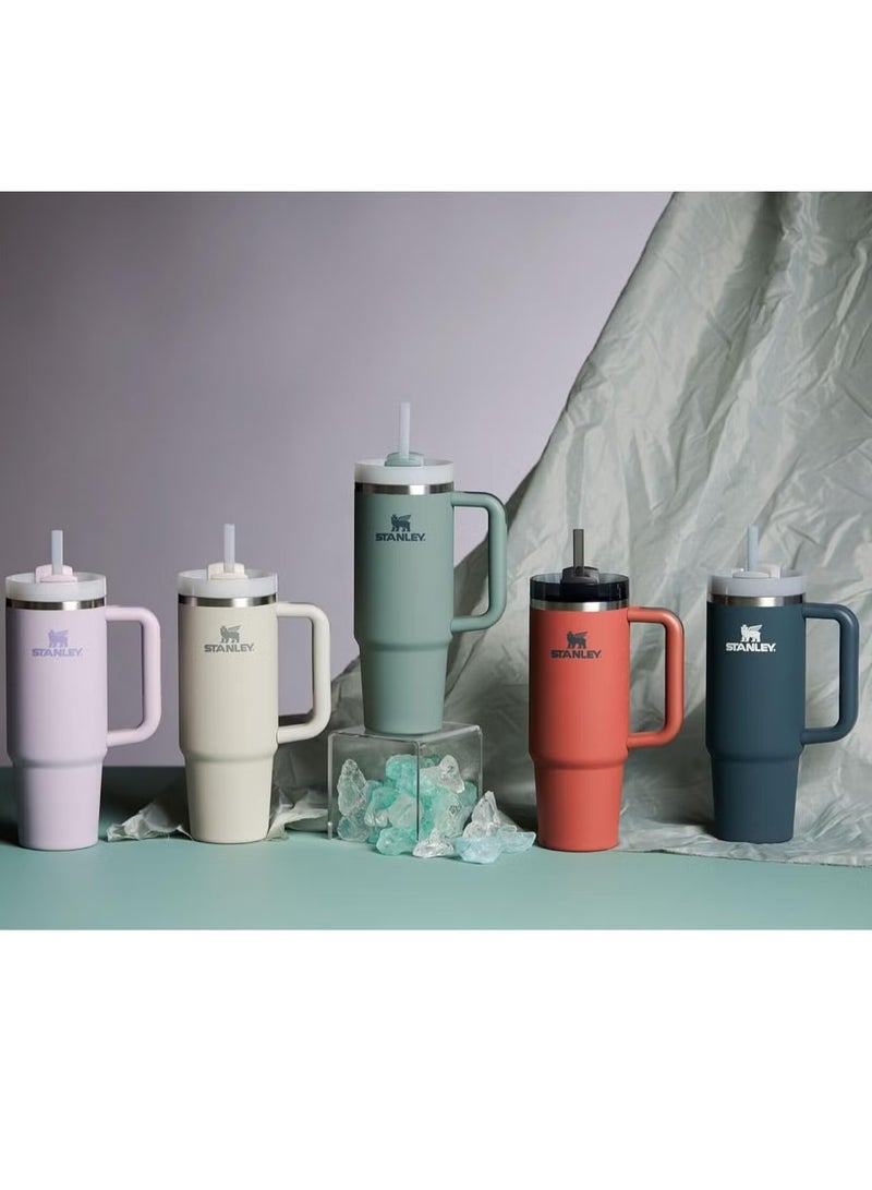 Stanley Quencher H2.0 Collection Stainless Steel Vacuum Insulated Tumbler with Lid and Straw for Iced and Cold Beverages, 40 oz / 1.18 L - Orchid, Leak-Proof, Double-Wall Insulation for All-Day Hydration - Image 5