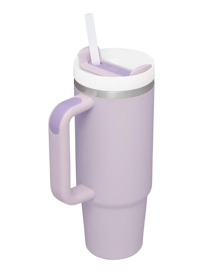 Stanley Quencher H2.0 Collection Stainless Steel Vacuum Insulated Tumbler with Lid and Straw for Iced and Cold Beverages, 40 oz / 1.18 L - Orchid, Leak-Proof, Double-Wall Insulation for All-Day Hydration - Image 2
