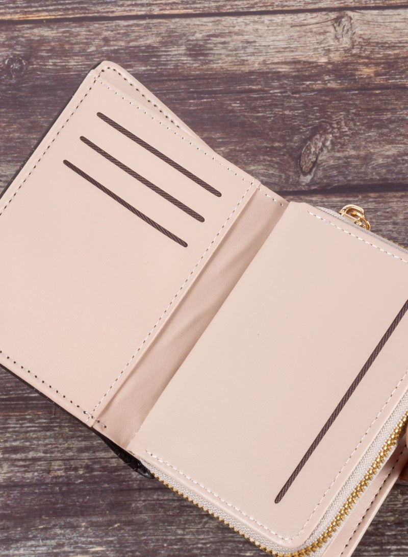 The Black Pearl Accessories Leather Flip Wallet & Card Holder with 10 Pockets and Zipped Pocket Gray  - Image 3