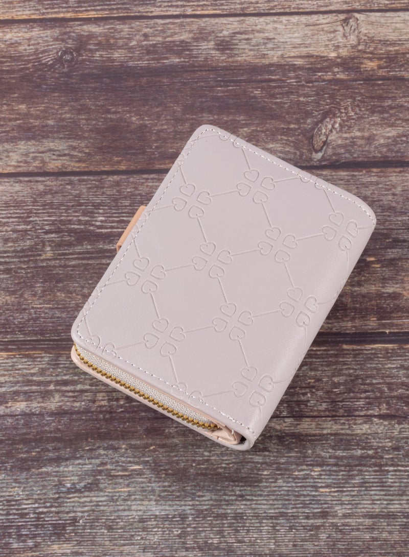 The Black Pearl Accessories Leather Flip Wallet & Card Holder with 10 Pockets and Zipped Pocket Gray  - Image 2