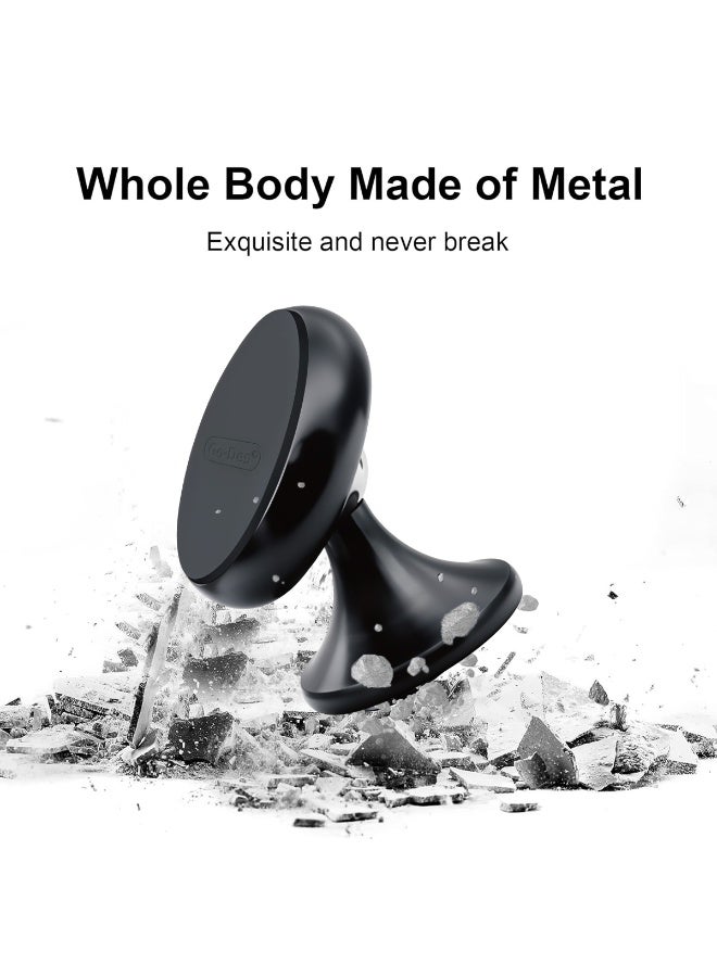 Universal Magnetic Car Phone Holder with 360° Rotation | Strong N52 Magnet | All-Metal Body | Secure Dashboard Mount | Compact Design | Stable Grip for One Smartphone | Signal-Safe, Scratch-Free, Adhesive Base - Image 4