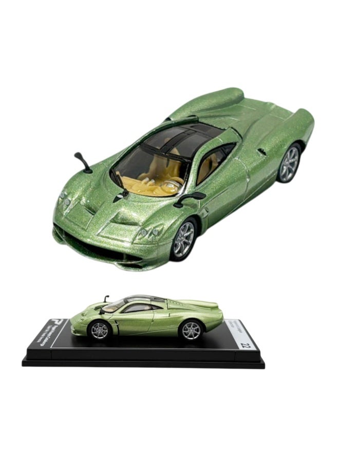 PosterCars 1:64 Scale Pagani Huayra Codalunga Verde Venezia Green Hypercar – Hypercar League Collection No. 22 Diecast Model Car - Image 2