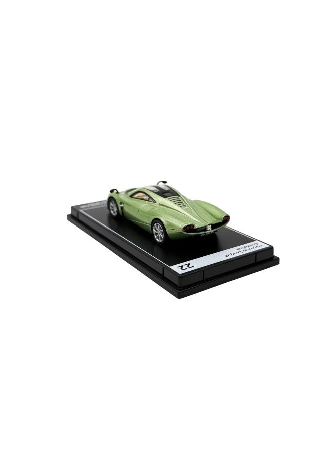 PosterCars 1:64 Scale Pagani Huayra Codalunga Verde Venezia Green Hypercar – Hypercar League Collection No. 22 Diecast Model Car - Image 4