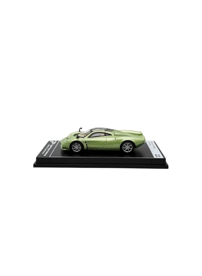 PosterCars 1:64 Scale Pagani Huayra Codalunga Verde Venezia Green Hypercar – Hypercar League Collection No. 22 Diecast Model Car - Image 3