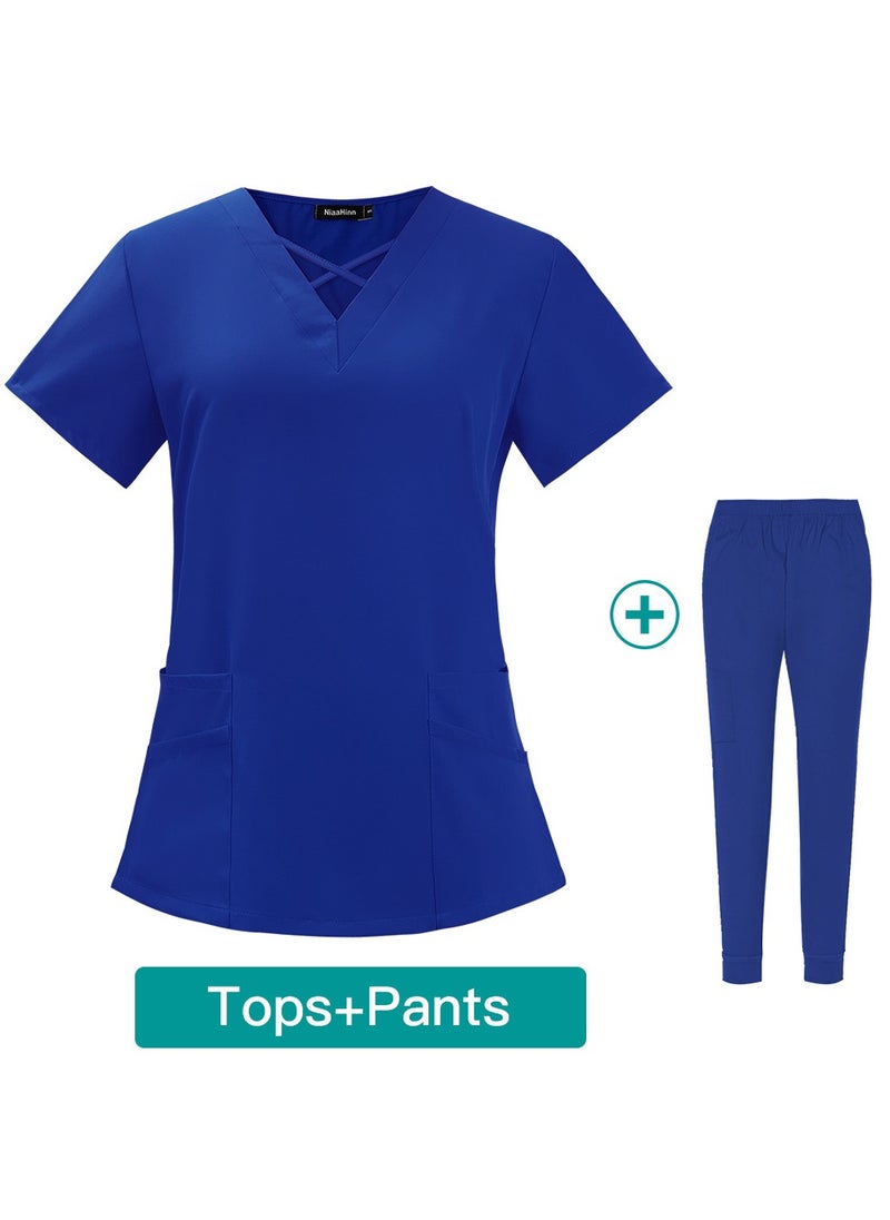 KUYING New V-neck Split Style Medical Work Uniform  - Image 1