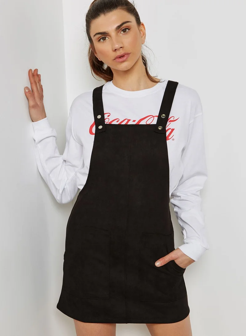 FOREVER 21 Denim Pinafore Dress