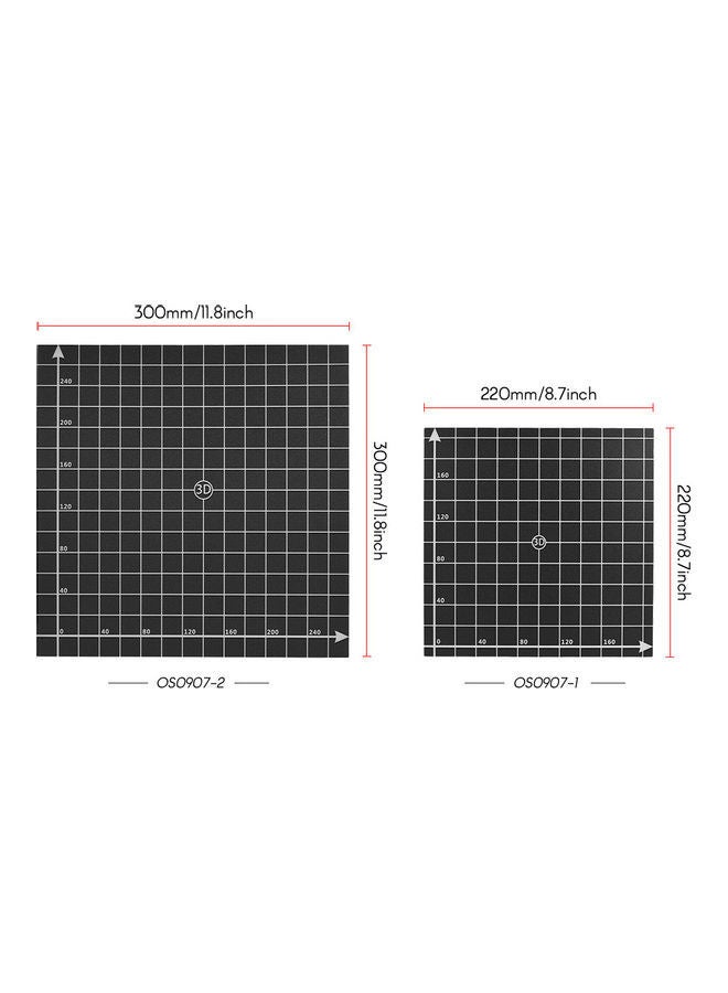 NIBEMINENT 2-Piece Heat Bed Sticker Sheet Black  - Image 1