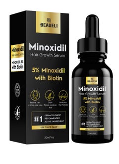 beaueli 5% Minoxidil for Men Hair, Minoxidil for Women Hair Growth, Minoxidil for Men Beard Growth, Minoxidil 5 Percent, Hair Regrowth for Men, Hair Loss Treatments for Women 1oz  - Image 1