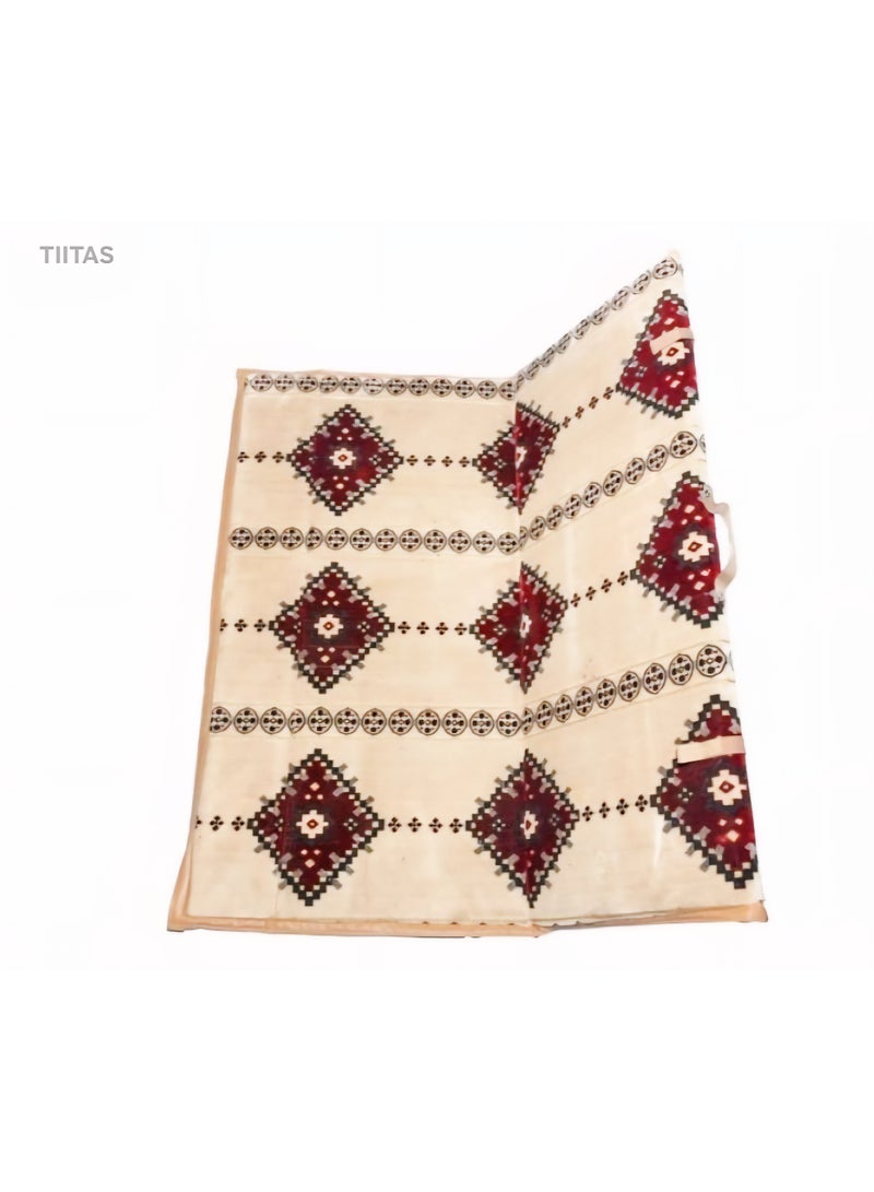 TIITAS Foldable 4-Ground Chair Set With Mat & 4 Armrest | 9 Pcs Set | Good For Home, Camping, Picnic & Outdoor Trips | Chair Size- Size- (120 W X 110 L X 45 H) CM, Mat Size- (300 X 200) CM Portable Camping Majlis Set for 8 Persons | Outdoor Picnic, Travel, Garden, Beach & Road Trips - Image 2