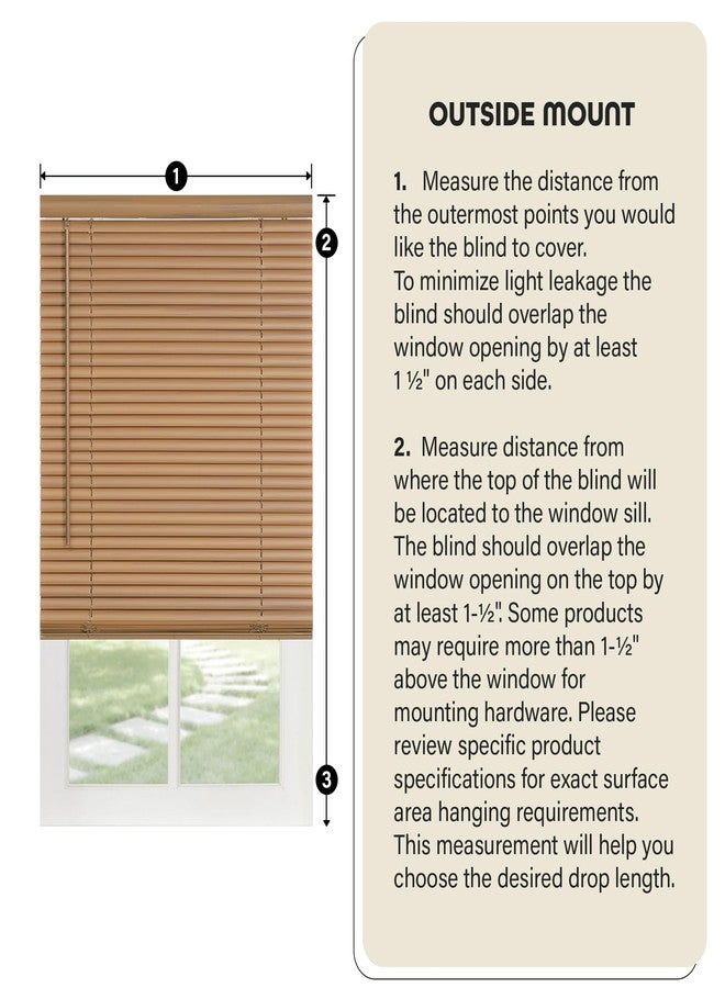 Achim Home Furnishings Cordless Light Filtering Mini Blind - 28 Inch Width, 48 Inch Length, 1" Slat Size - Alabaster - Cordless GII Morningstar Horizontal Windows Blinds for Interior by Décor - Image 5