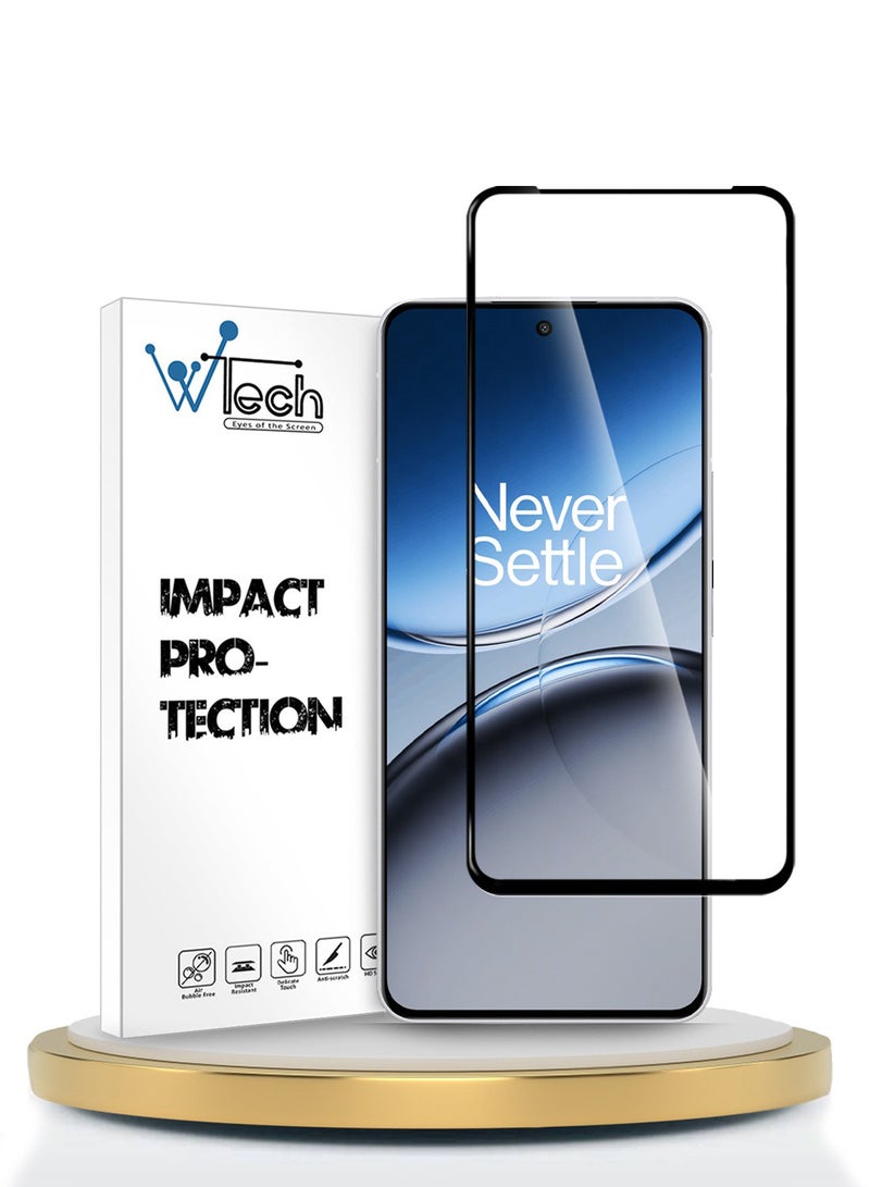 Wtech OnePlus Nord 4 5G 2024 Premium E2E Series Full Glue Full Cover Tempered Glass Screen Protector - Clear/Black