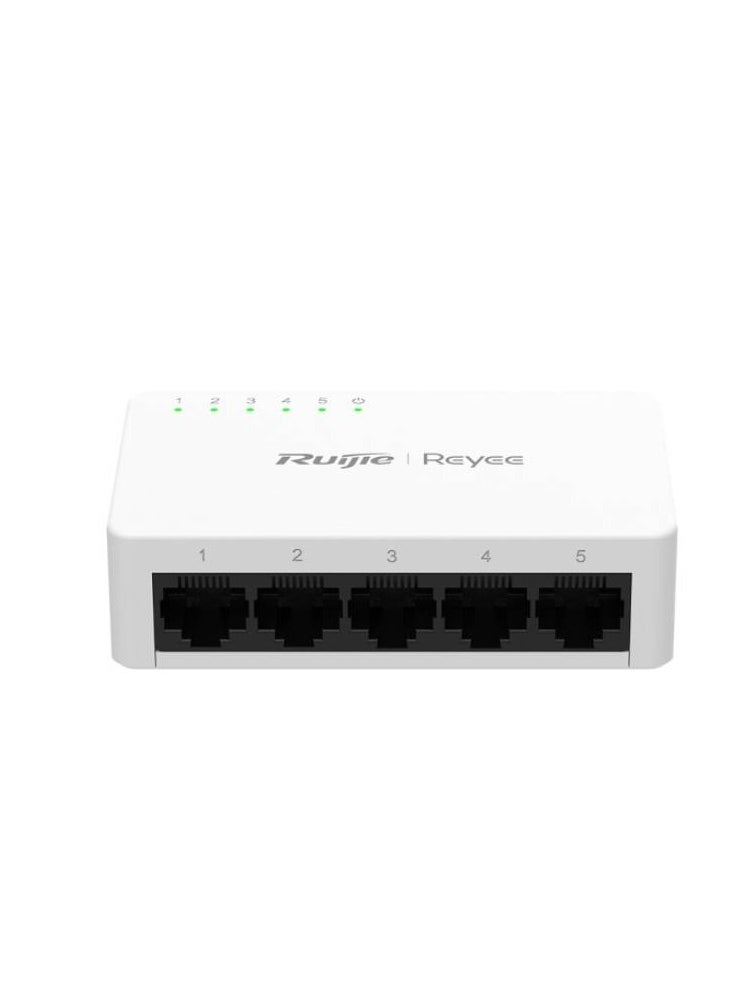 Ruijie - Ruijie 5-Port 10/100Mbps Desktop Plastic Switch – Compact & Reliable Network Expansion - Image 1