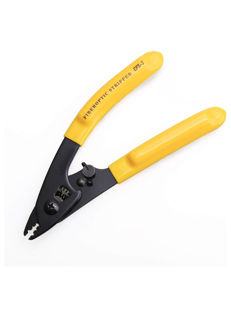 HOFEESEA - Fiber Optic Stripping Pliers, Squeeze Pliers 3 Port Hole Fiber Optic Stripping Tool with Hex Socket Wrench for Jacket  Buffer and 125μm 250μm Coating Stripping - Image 1