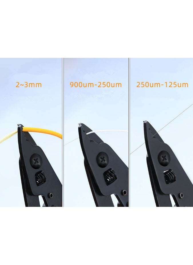 HOFEESEA - Fiber Optic Stripping Pliers, Squeeze Pliers 3 Port Hole Fiber Optic Stripping Tool with Hex Socket Wrench for Jacket  Buffer and 125μm 250μm Coating Stripping - Image 1