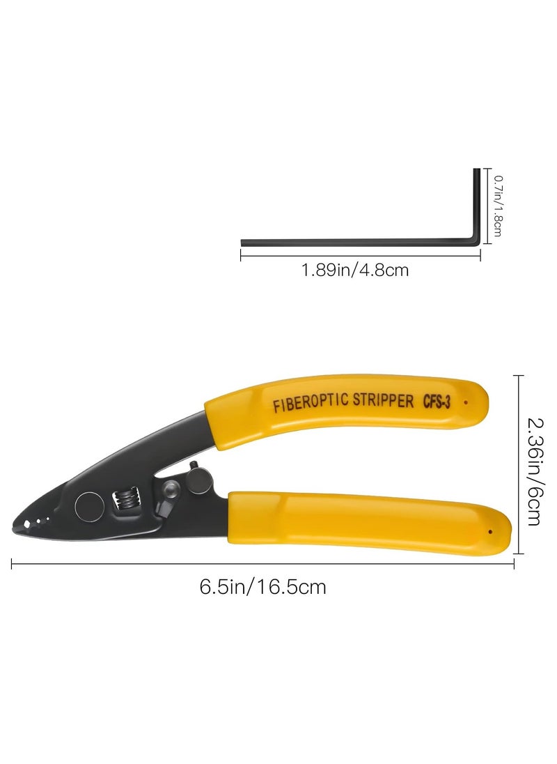 HOFEESEA - Fiber Optic Stripping Pliers, Squeeze Pliers 3 Port Hole Fiber Optic Stripping Tool with Hex Socket Wrench for Jacket  Buffer and 125μm 250μm Coating Stripping - Image 1