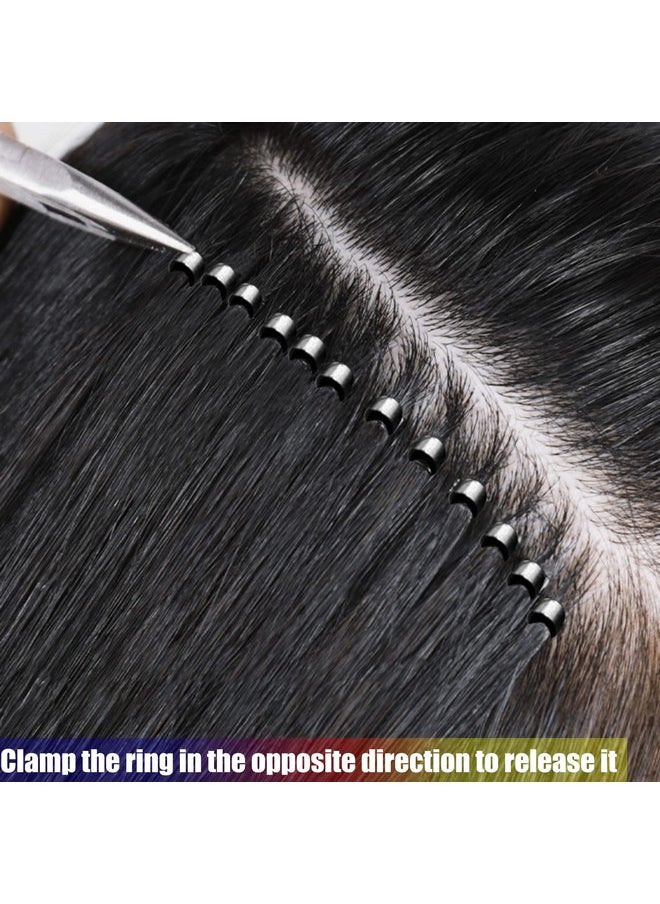 Business King - Hair Extension Tool Kit Bead Device Tool Silicone Lined Links Beads Curved Hair Plier For Tinsel And Feather Hair Extensions Or Removal Dark Brown - Image 1