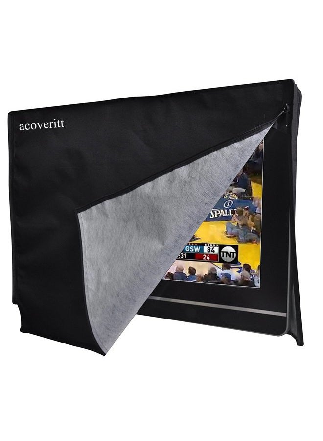 acoveritt Outdoor 60"-65" TV Set Cover ,Scratch Resistant Liner Protect LED Screen Best-Compatible with Standard Mounts and Stands ( Black) - Image 3