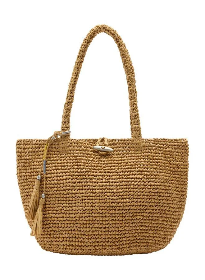 PARFOIS Tote Bag With Straw Effect M