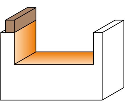 CMT ORANGE TOOLS CMT 801.128.11B Mortising Bit with 1/2-Inch Diameter with 1/4-Inch Shank - Image 2