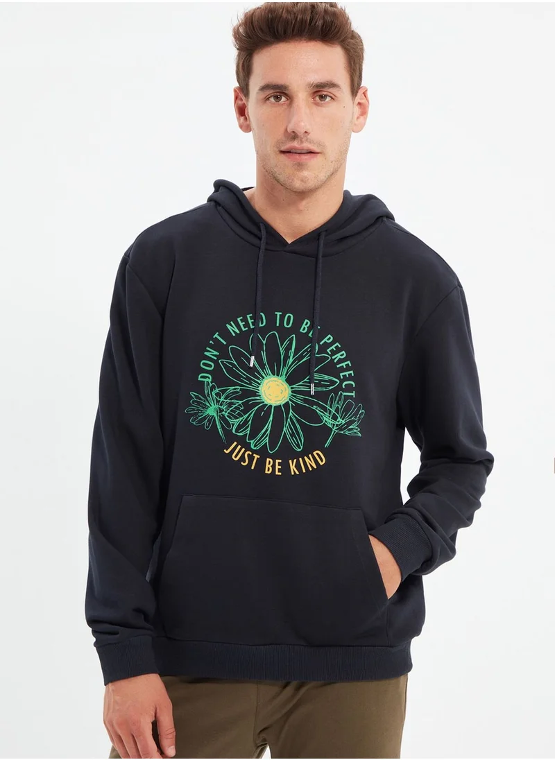 trendyol Slogan Hoodie