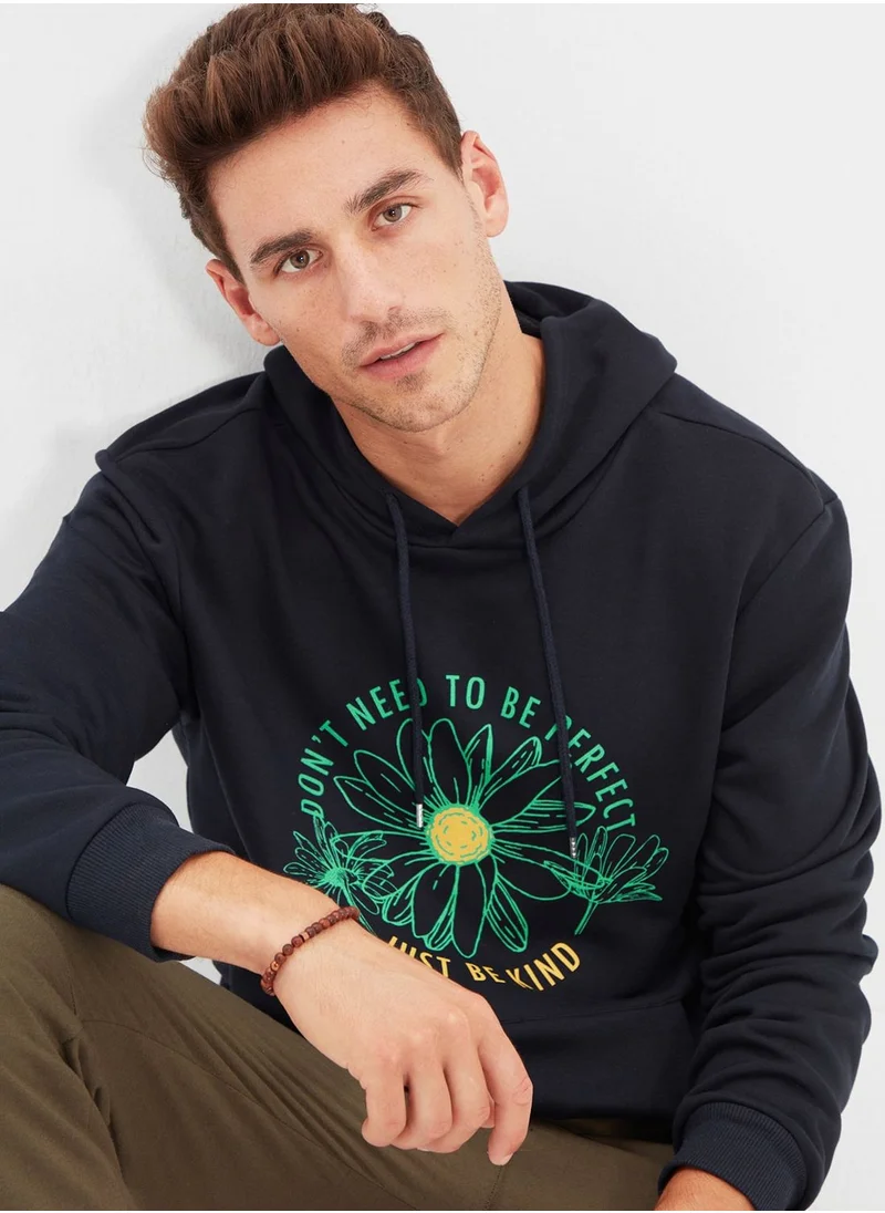 trendyol Slogan Hoodie