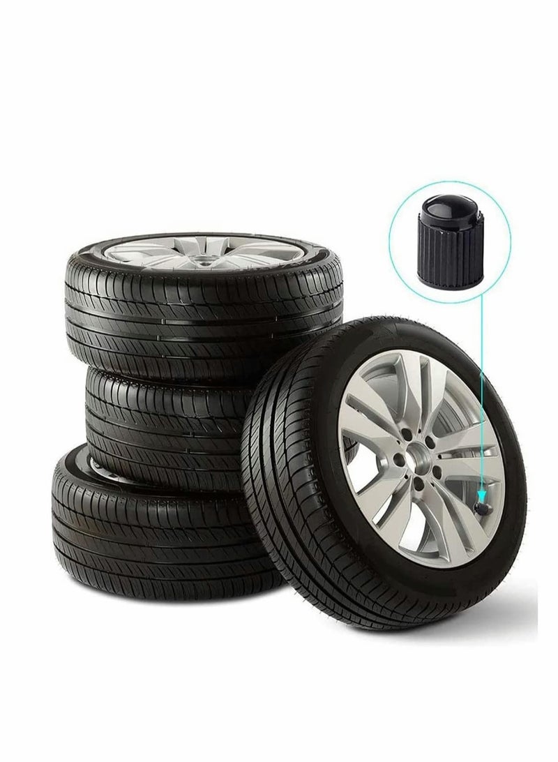 SYOSI 8 Pcs Tyre Valve Caps, Plastic Tyre Valve Caps for Schrader Valve, Universal Size Tyre Stem Dust Caps, Wheel Caps for Bicycle, Motorbike, Cars, SUVs and Trucks (Black)  - Image 2