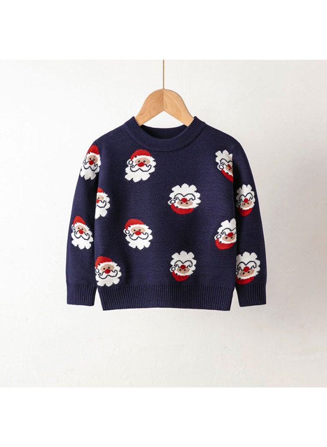 Winter Children Santa Claus Cartoon Sweater Boys Girls Baby Pullover Knitwear