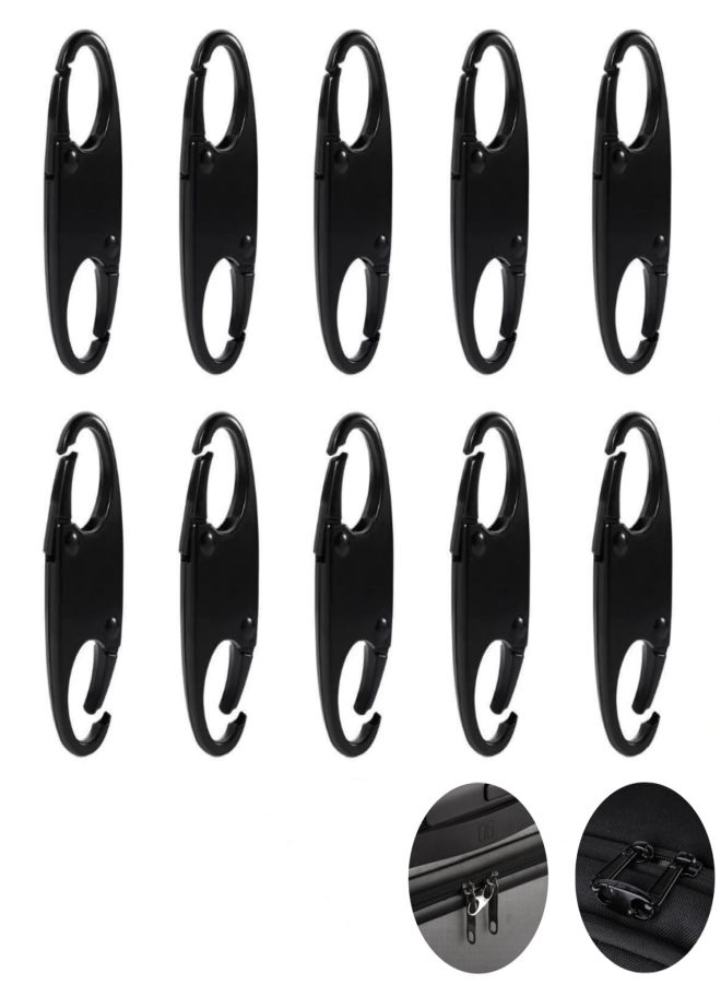 Double lock spare lock 10 bags anti-theft buckle, backpack lock (black) - Image 1