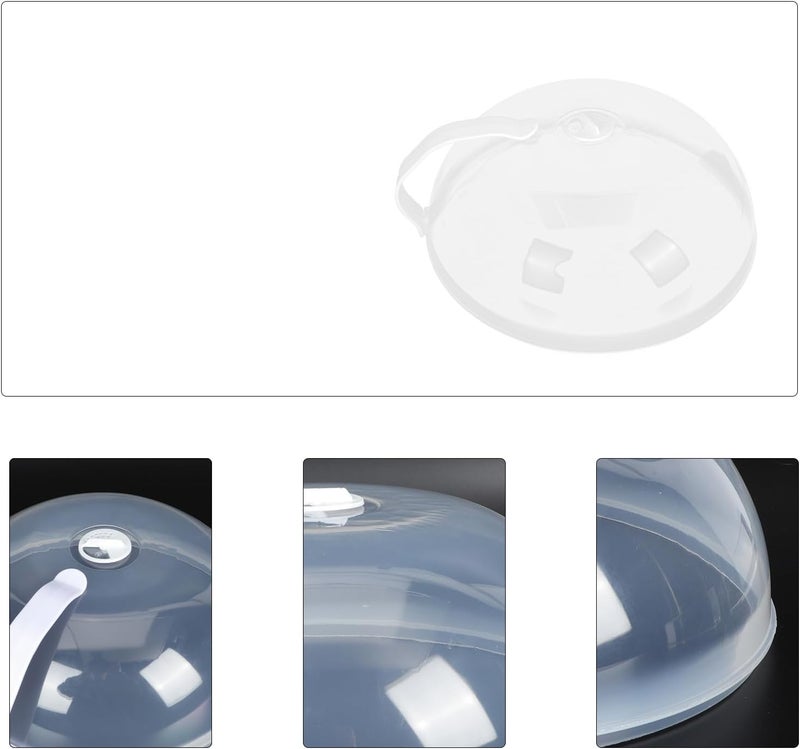 4pcs Microwave-safe Plastic Food Covers Handles Large round Food Preservation Lids for Refrigerator and Kitchen for Home Dining and Microwave Heating - Image 3