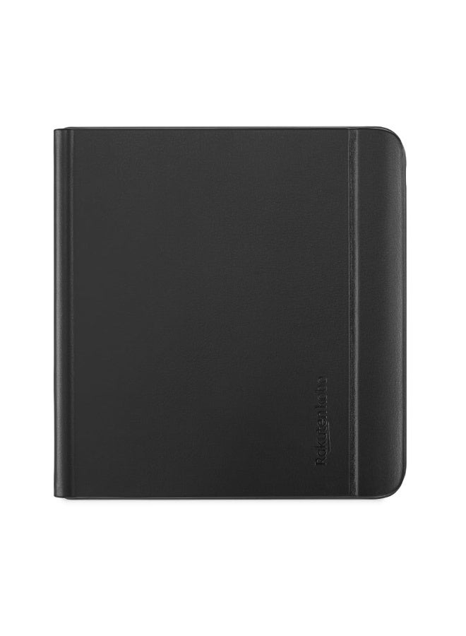 كوبو غلاف Kobo Libra Colour SleepCover | تصميم دفتر أسود | تقنية السكون/الاستيقاظ | حامل مدمج ثنائي الاتجاه | جلد نباتي | متوافق مع قارئ الكتب الإلكترونية Kobo Libra Colour مقاس 7 بوصات - Image 1