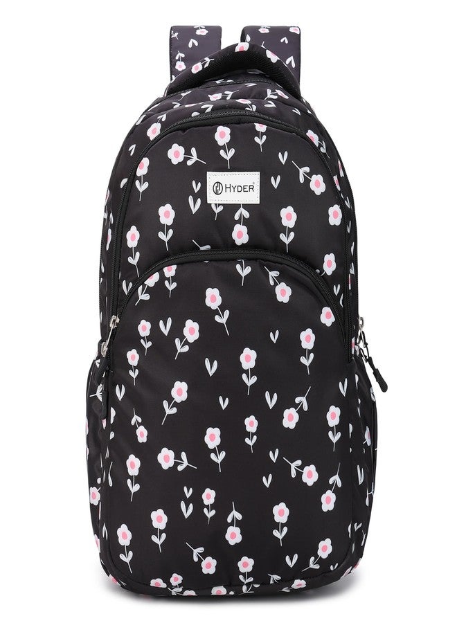 HYDER Petal 35L Latest Cute and Stylish School Bag for Girls - Perfect for School, College, Office and Tution Durable School bags for Kids And Women | Perfect Girls Bag (Black) - Image 1