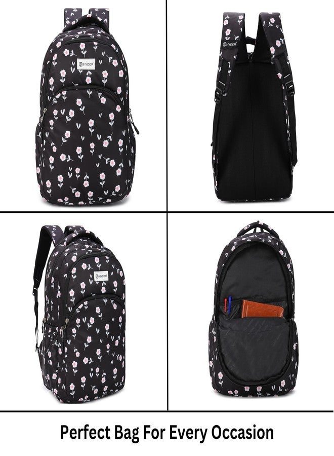 HYDER Petal 35L Latest Cute and Stylish School Bag for Girls - Perfect for School, College, Office and Tution Durable School bags for Kids And Women | Perfect Girls Bag (Black) - Image 3