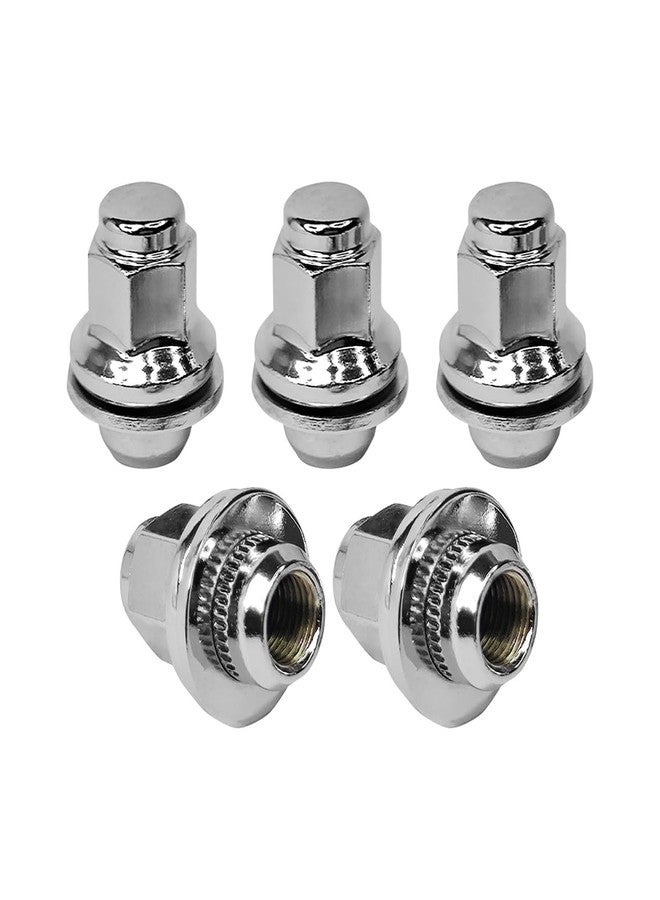 Mysttoo 5PCS M12x1.5 Chrome Wheel Lug Nuts Compatible with 1999-2023 Jaguar S-Type X-Type F-Type XE XF XFR XJ XJ8 XJR XK XK8 XKR XKR-S Front/Rear C2C35294 C2C35294010 611-980 - Image 1