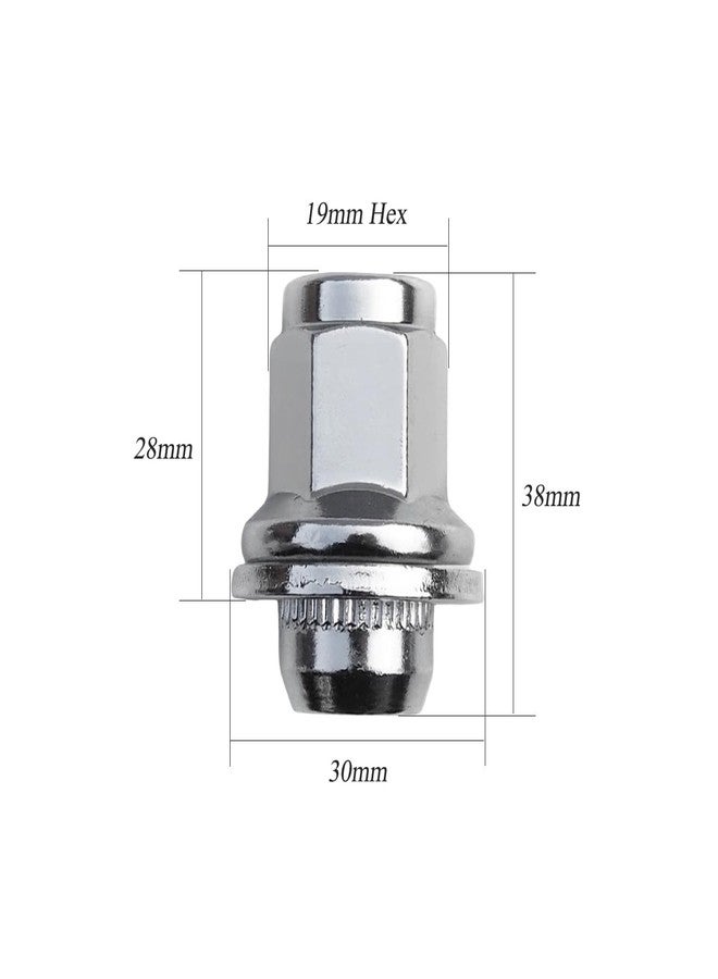Mysttoo 5PCS M12x1.5 Chrome Wheel Lug Nuts Compatible with 1999-2023 Jaguar S-Type X-Type F-Type XE XF XFR XJ XJ8 XJR XK XK8 XKR XKR-S Front/Rear C2C35294 C2C35294010 611-980 - Image 4