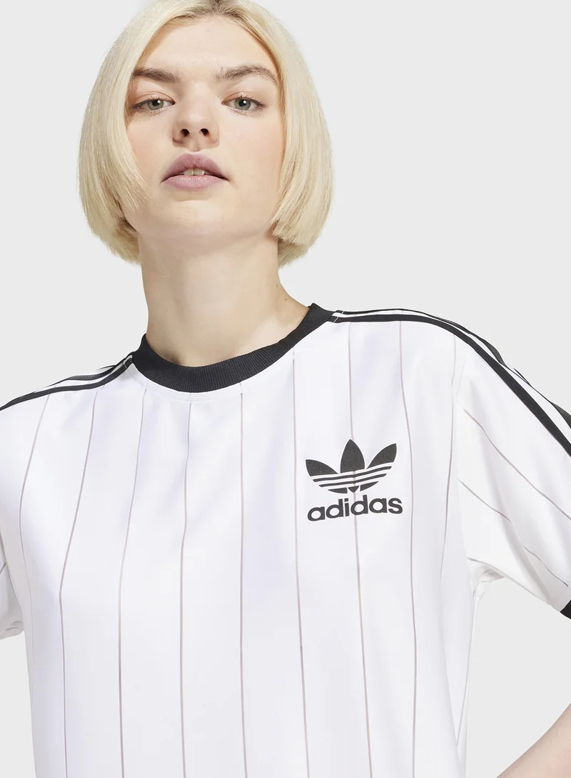 adidas Originals Adicolor 3 Stripe Pinstripe T-Shirt