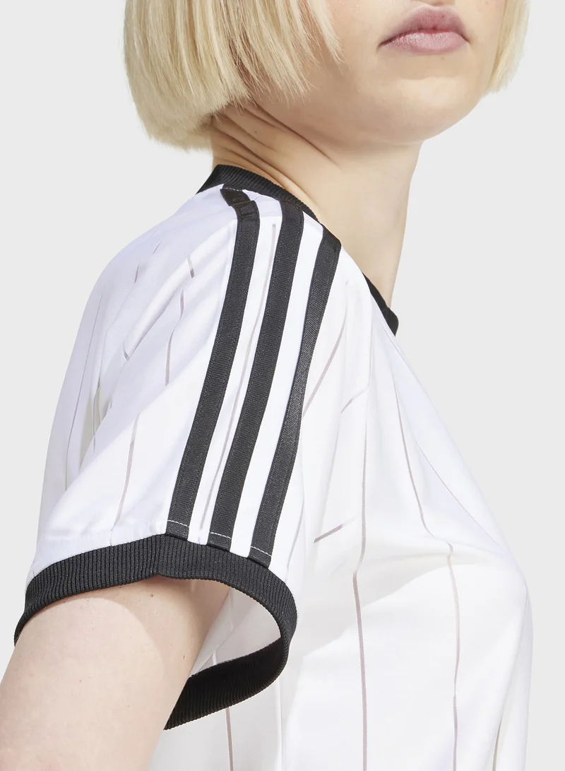 adidas Originals Adicolor 3 Stripe Pinstripe T-Shirt
