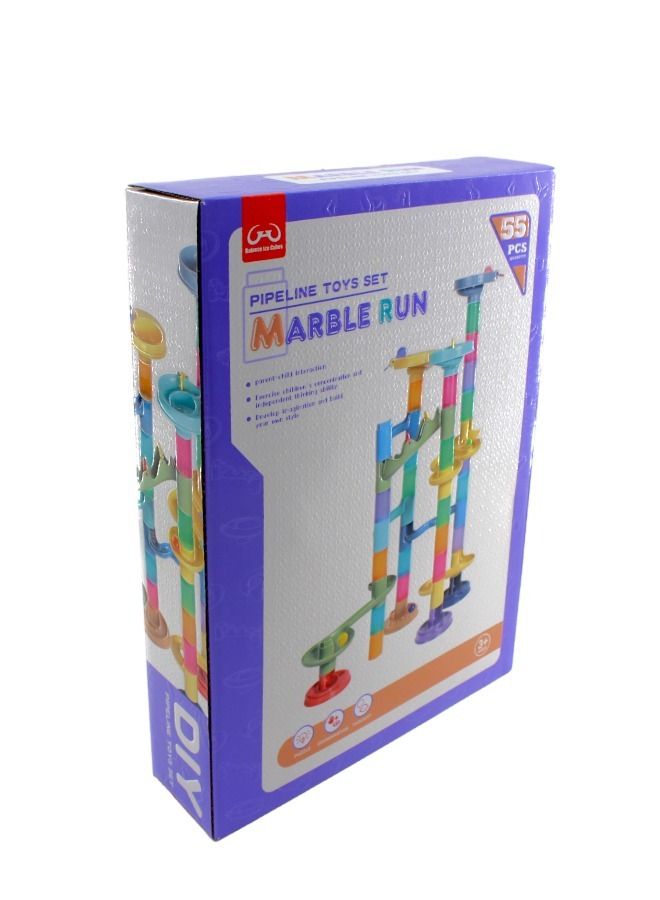 ماربل ران DIY الرخام تشغيل البناء بنة المتاهة الكرة المسار لعبة للأطفال - Image 4