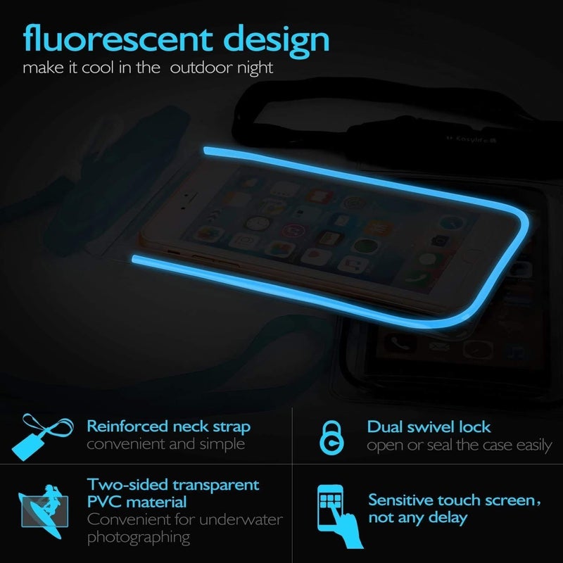HUMBLE Universal Waterproof Smartphone Protective Pouch for Pool, Beach for All Smartphones-Random Color Multicolor-Pack of 2 - Image 4