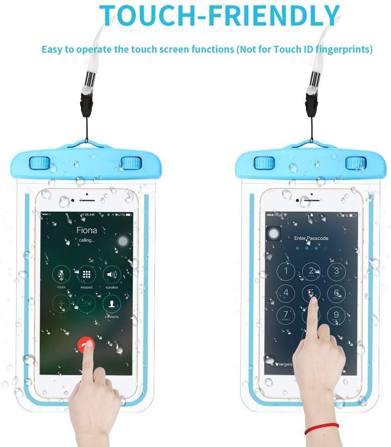 HUMBLE Universal Waterproof Smartphone Protective Pouch for Pool, Beach for All Smartphones-Random Color Multicolor-Pack of 2 - Image 1