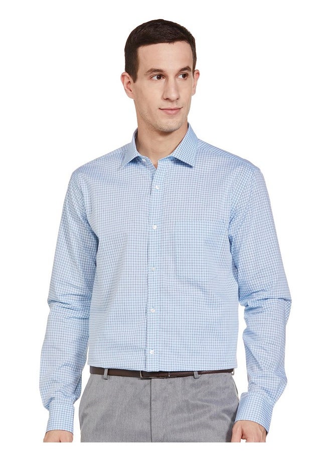 Park Avenue PARK AVENUE Men's Slim Shirt (PMSX17107-P3_Blue  - Image 1