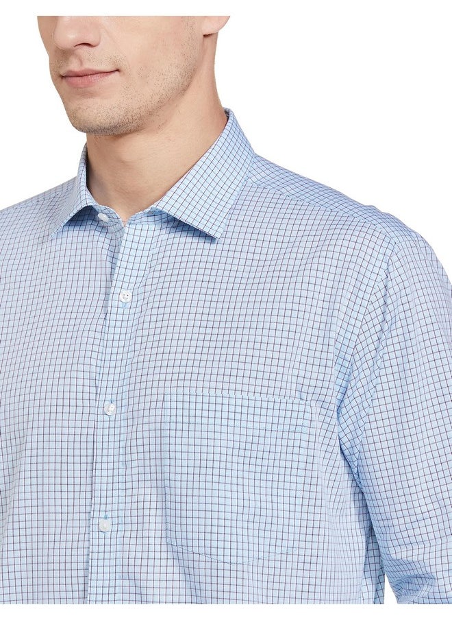 Park Avenue PARK AVENUE Men's Slim Shirt (PMSX17107-P3_Blue  - Image 2