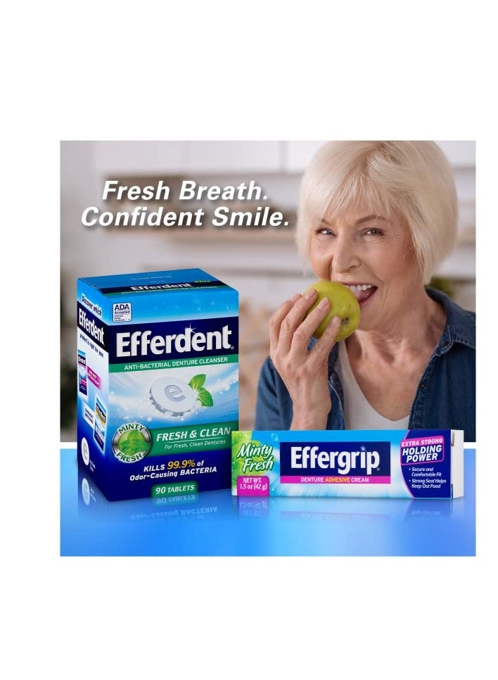 Effergrip Denture Adhesive Cream, Extra Strong Holding Power, 2.5 oz. (Pack of 3) - Image 3