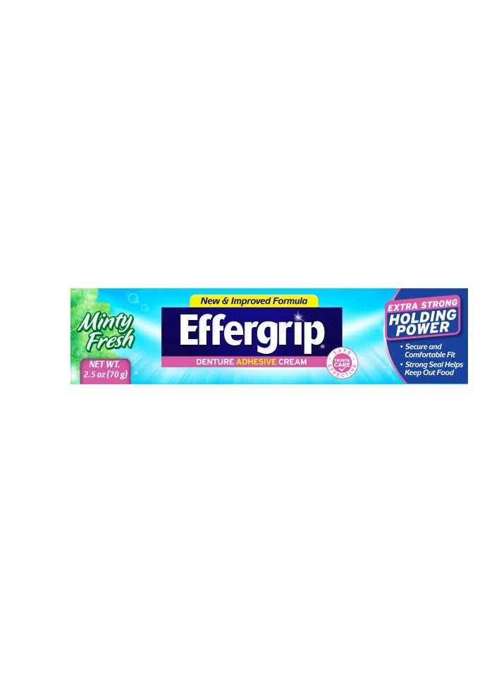 Effergrip Denture Adhesive Cream, Extra Strong Holding Power, 2.5 oz. (Pack of 3) - Image 4
