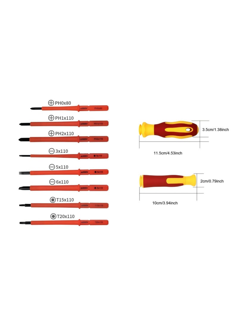 Insulated Screwdriver Set Magnetic Bits&Insulated Handle10-Piece Precision Tool Kit for Household Electronics Repair - Image 2