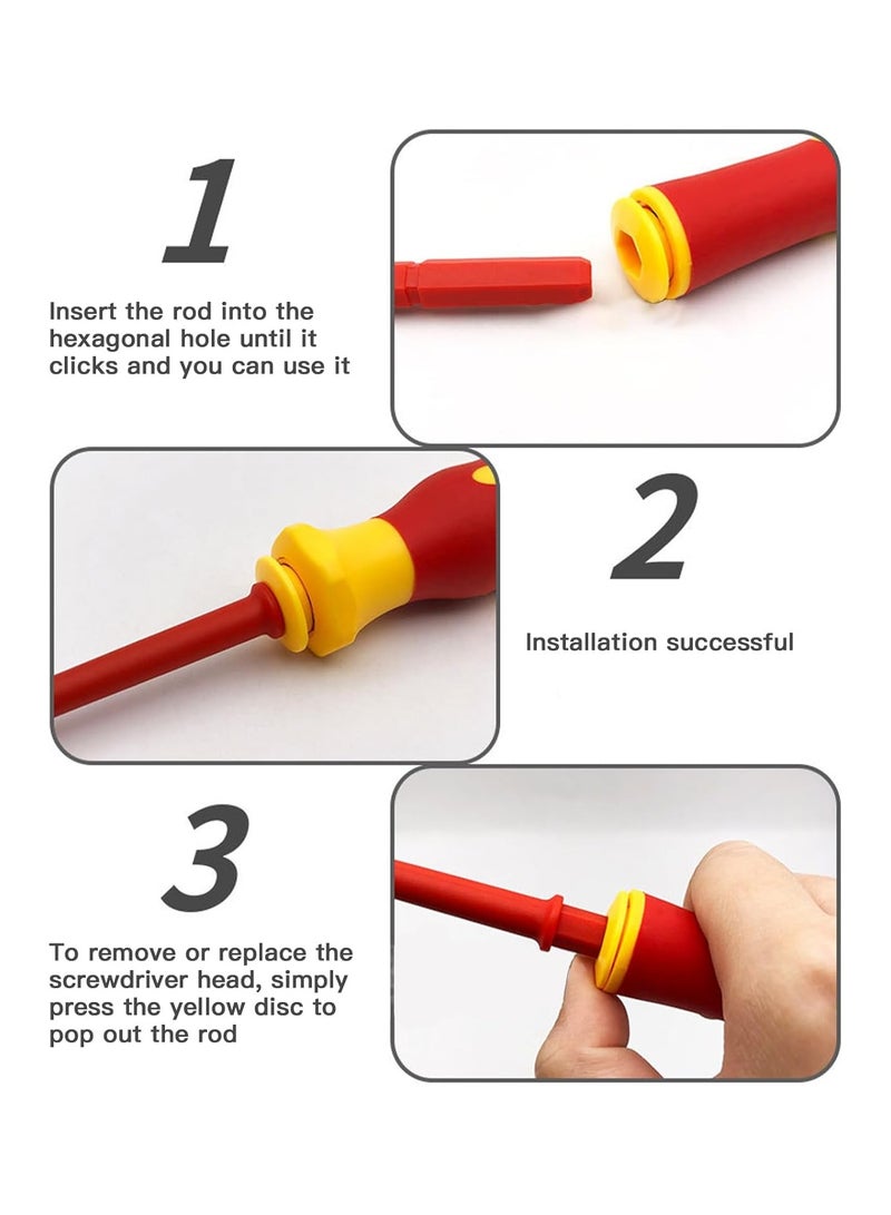 Insulated Screwdriver Set Magnetic Bits&Insulated Handle10-Piece Precision Tool Kit for Household Electronics Repair - Image 3