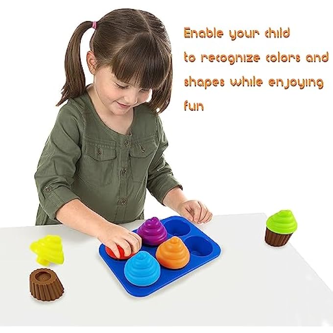 ألعاب تصنيف على شكل كعكة، مجموعة من 6 - ألعاب تعليمية ممتعة للأطفال من عمر 3 سنوات فما فوق - مجموعة تصنيف وطعام لعب تعليمي للمساعدة في تطوير المهارات الحركية الدقيقة للأولاد والبنات - ألغاز تنموية - Image 4