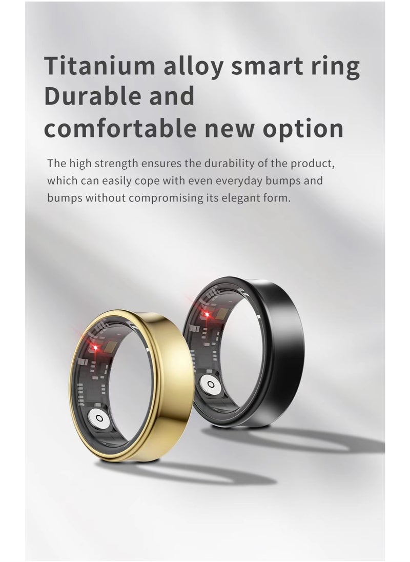 General Smart Health Ring for Heart Rate BlodOxygen Sleep Monitoring all Weather Motion Calculation 24-hour Health Monitoring Protect Your Health Gold No.21  - Image 5
