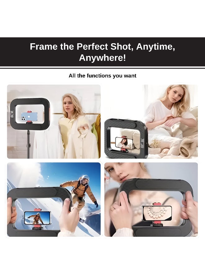 ARABIQO YM200 Ring Light Smartphone Video Rig, Built-in Power Bank, Phone Holder, LED Selfie Light for Makeup, Vlogging, TikTok, YouTube, Filmmaking & Live Streaming - Image 4