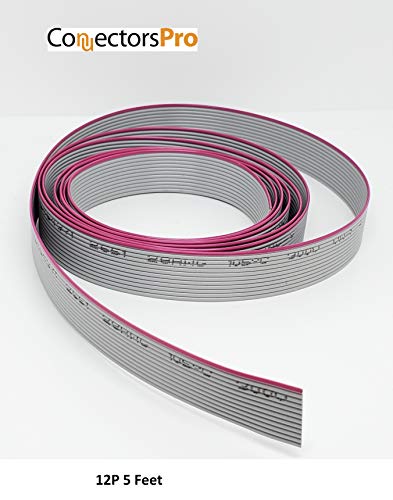 Pc Accessories - 5 Feet Length IDC Silver Flat Ribbon Cable 12 Wire 12 Conductors for 2.54mm Pitch Connectors (12P-5FT) - Image 4